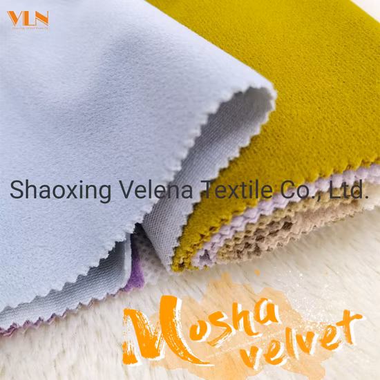 Neuankömmling, 100 % Polyester, Mosha-Samt, superweich, einfarbig, Heimtextilien, Möbel, Polsterung, Sofa, Vorhangstoff