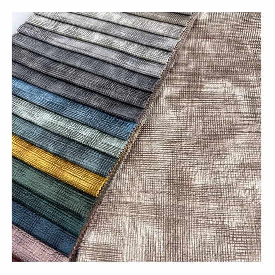 Moskauer weicher Dubai-Stoff, 100 % Polyester, holländischer Samt, gefärbt mit bedrucktem Polsterstoff, Sofa, Möbel, Heimtextilienstoff